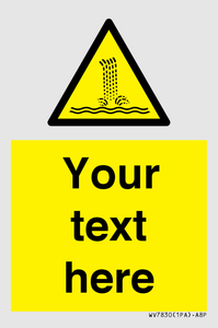 Custom warning artificial waterfall